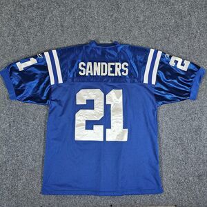 NFL Authentic x Reebok Bob Sanders #21 Colts Jersey Blue Men's Size 52 Flawed